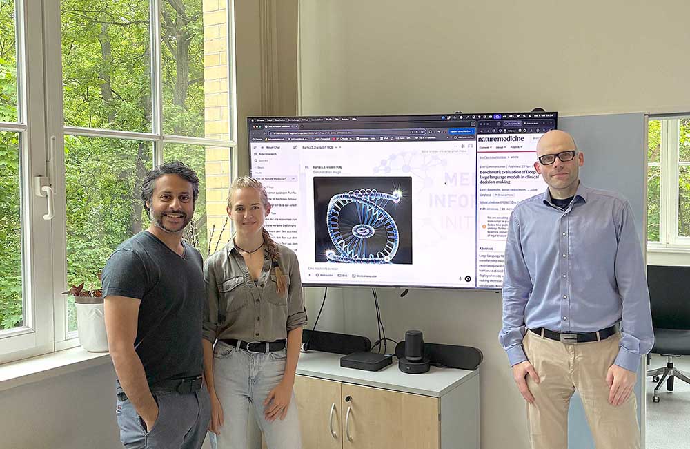 Prof. Varghese Dr. Sandmann und Dr. Herrmann vom Institut für Medical Data Science